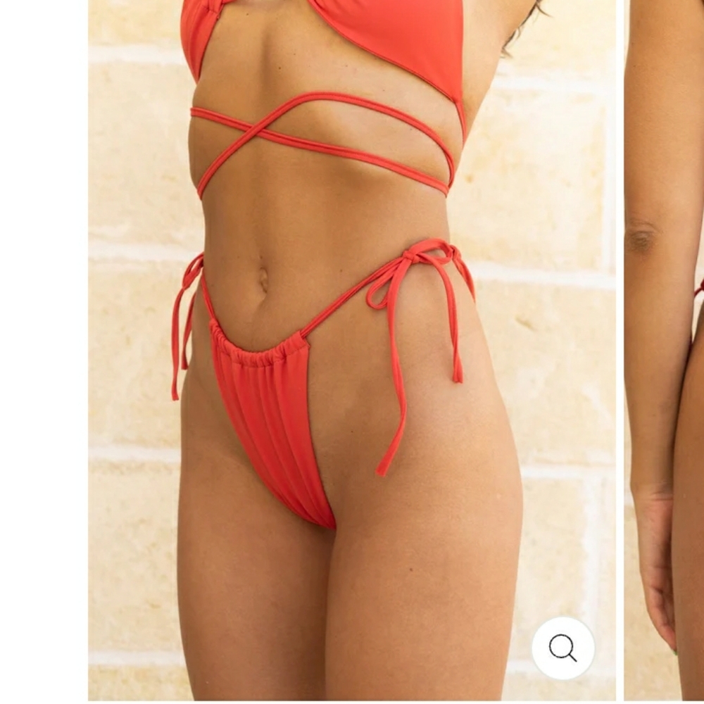 Londre The Ruched Drawstring Bottom - Fiesta Red